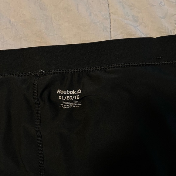 Reebok athletic layered shorts; grey & black.  Gently used condition. - Picture 7 of 8